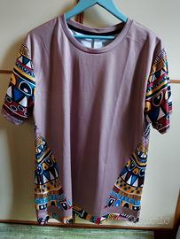 t shirt etnica, anni 70 fantasia tg. L
