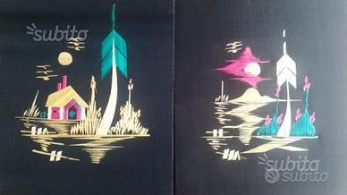 22 dipinti con pezzetti di legno