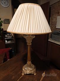 lampada da tavolo Delta quattro in cristallo e ott