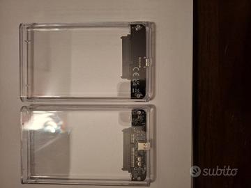 2 case trasparenti custodie esterne per hard disk