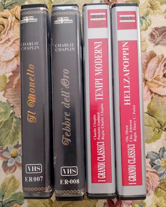 Lotto 4 VHS Film Classici Chaplin + Hellzapoppin