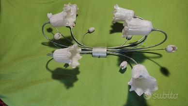 Plafoniera artigianale in ferro  più applique