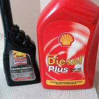 Olio Shell + pulitore Arexsos per motori diesel
