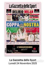 LA GAZZETTA DELLO SPORT 24/11/2025 COPPA DAVIS ITA