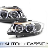 Coppia fanali anteriori angel eyes BMW SERIE 3 E90