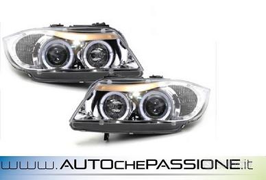 Coppia fanali anteriori angel eyes BMW SERIE 3 E90
