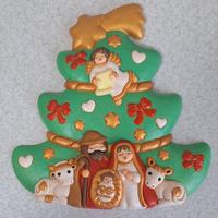 Albero di Natale con Sacra Famiglia