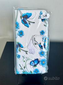 Cover portafoglio Samsung S8 fantasia floreale