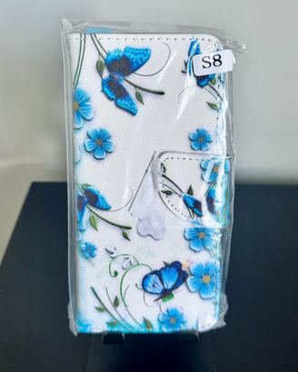 Cover portafoglio Samsung S8 fantasia floreale