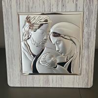 Quadretto Sacra Famiglia in vero argento 