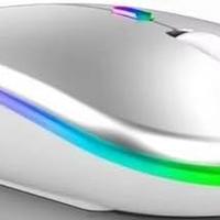 Mouse Silver wireless Bluetooth RGB ricaricabile