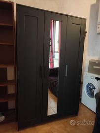 Armadio con specchio Ikea nero