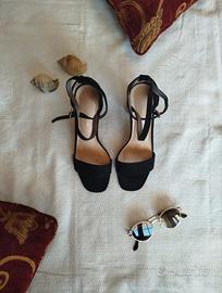 Sandali neri Tulipano, tacco 9 cm - tg 38