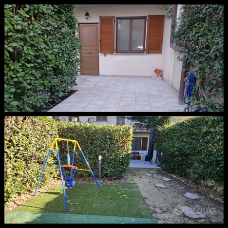 Appartamento con giardino e garage