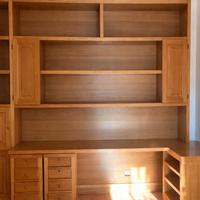 Libreria, scrivania legno massello