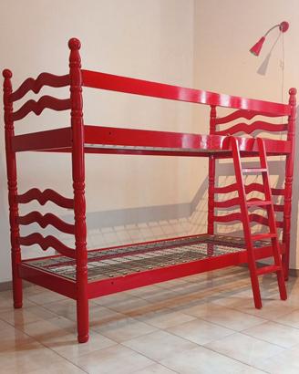Letto a castello rosso