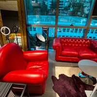 Divano chester con poltrona