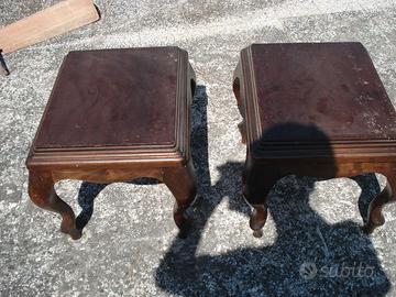 2 PIEDISTALLI O SUPPORTI IN LEGNO TENUTI BENISSIMO