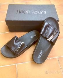 Slippers zip leather n.40