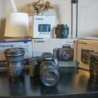 Corredo Canon - 250D + Obiettivi + Accessori