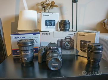 Corredo Canon - 250D + Obiettivi + Accessori