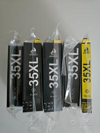 5 cartuccie sigillate 35xl per epson