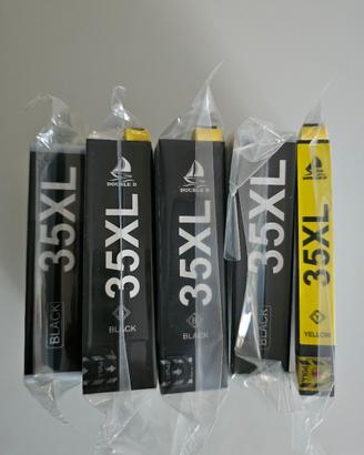 5 cartuccie sigillate 35xl per epson