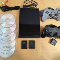 PS2 SLIM SCPH-90004, MEMORY 8MB+64MB, 2 JOYPAD