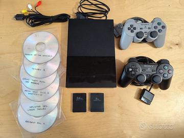 PS2 SLIM SCPH-90004, MEMORY 8MB+64MB, 2 JOYPAD