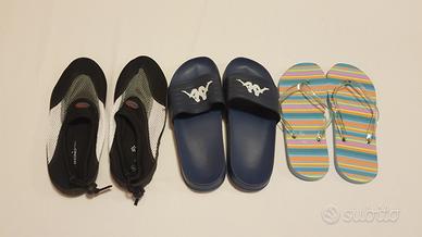  3 Ciabatte mare piscina nuove 40/41 KAPPA, ecc.