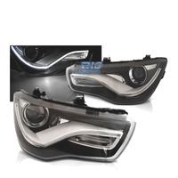 FARI PER AUDI A1 10-14 CON LUCI DIURNE A LED NERI