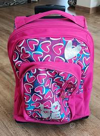 Zaino scuola per ragazza con trolley