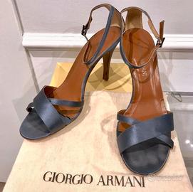 Sandali in raso grigio/blu - Armani