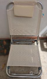 🌴 Sedia da Spiaggia Pieghevole nuova con Etichett