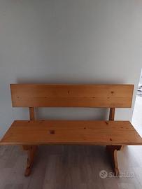 Panca in massello Artigianale con schienale