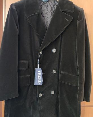 Cappotti doppio petto in velluto liscio