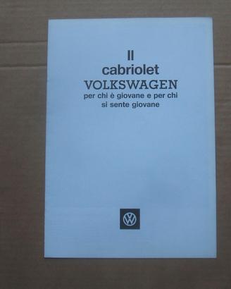 BROCHURE AUTO VOLKSWAGEN MAGGIOLINO CABRIOLET 1977