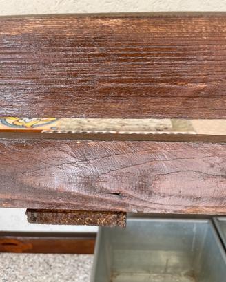 Fioriera legno a due ripiani ampi