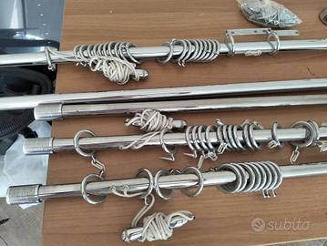 Bastoni per tende in acciaio con scorrimento a fil