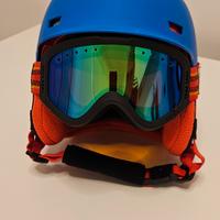 casco e maschera snowboard bambino