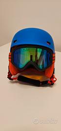 casco e maschera snowboard bambino