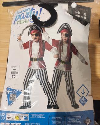 costume pirata bambina 5/6 anni