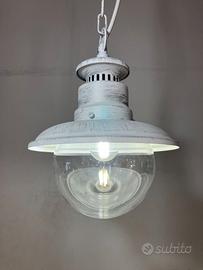 Lampadario "lampara" ferro/vetro IP44
