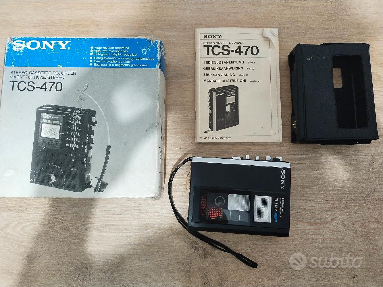 Walkman Sony TCS-470 Stereo Cassette - Pour Pièces / Ne Fonctionne Pas