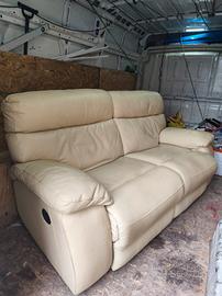 divano in pelle reclinabile motorizzato 
