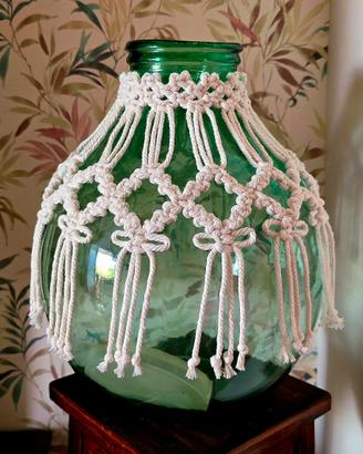 copri damigiana in macrame fatti a mano