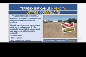 Terreno edificabile per villa singola