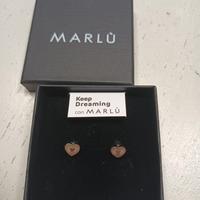 Orecchini in acciaio cuore con scatola