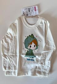 T-shirt panna stampa bimbo drago 9-13 mesi