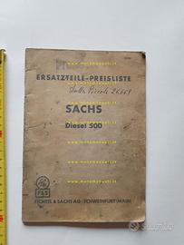 Sachs motore Diesel 500 1955 catalogo ricambi